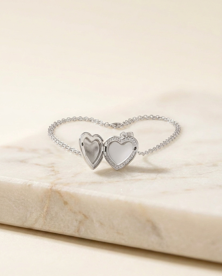Collar Corazon Opalo