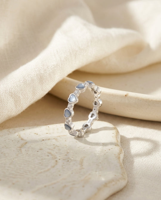 Anillo Corazon Opalo