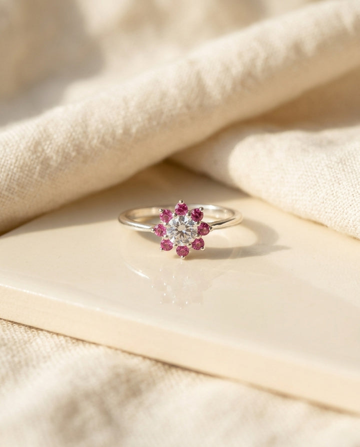 Anillo Flor Rosa