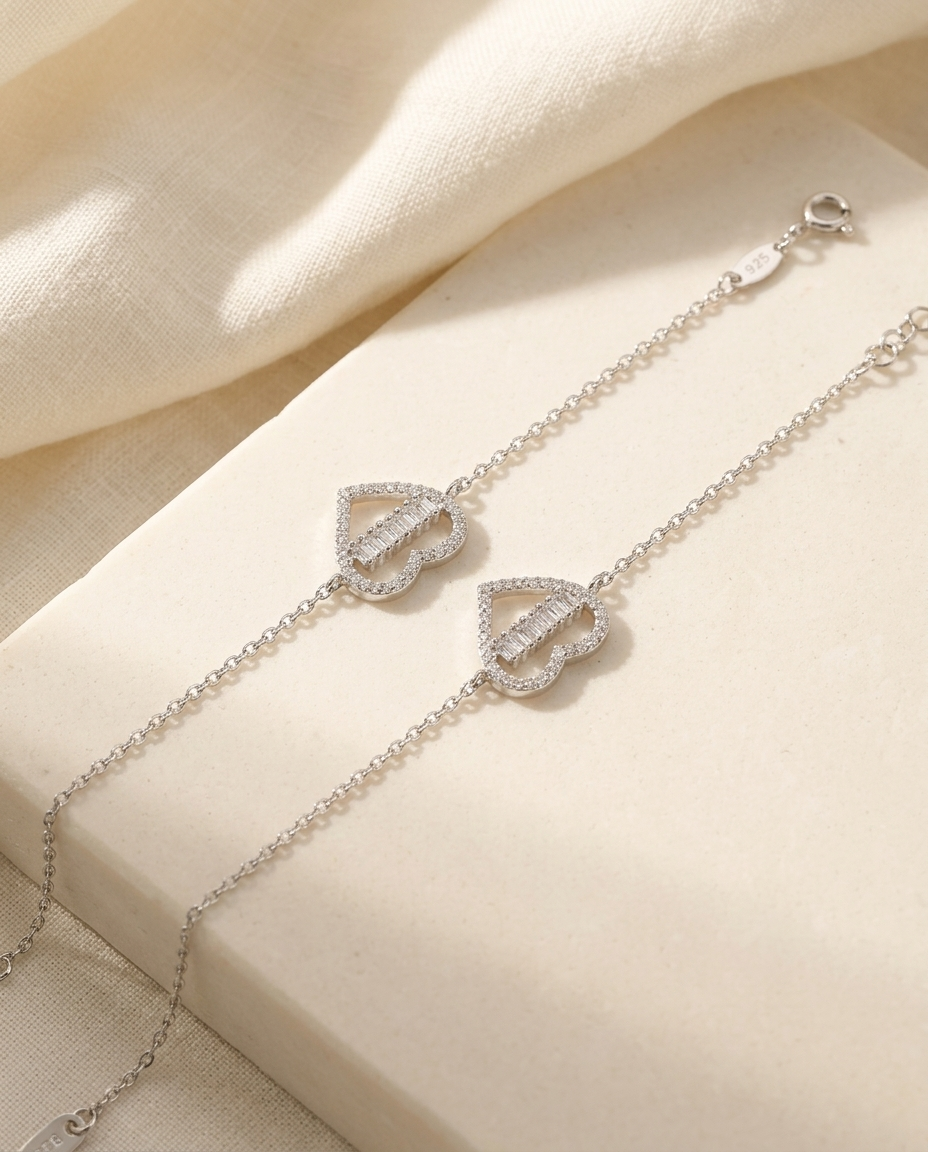 Pulsera Corazon Cubic